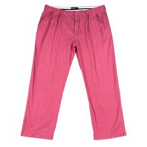 Polo Ralph Lauren Mens Pink 100% Cotton Ethan Pant Sz 40 x 29 - one belt buckle